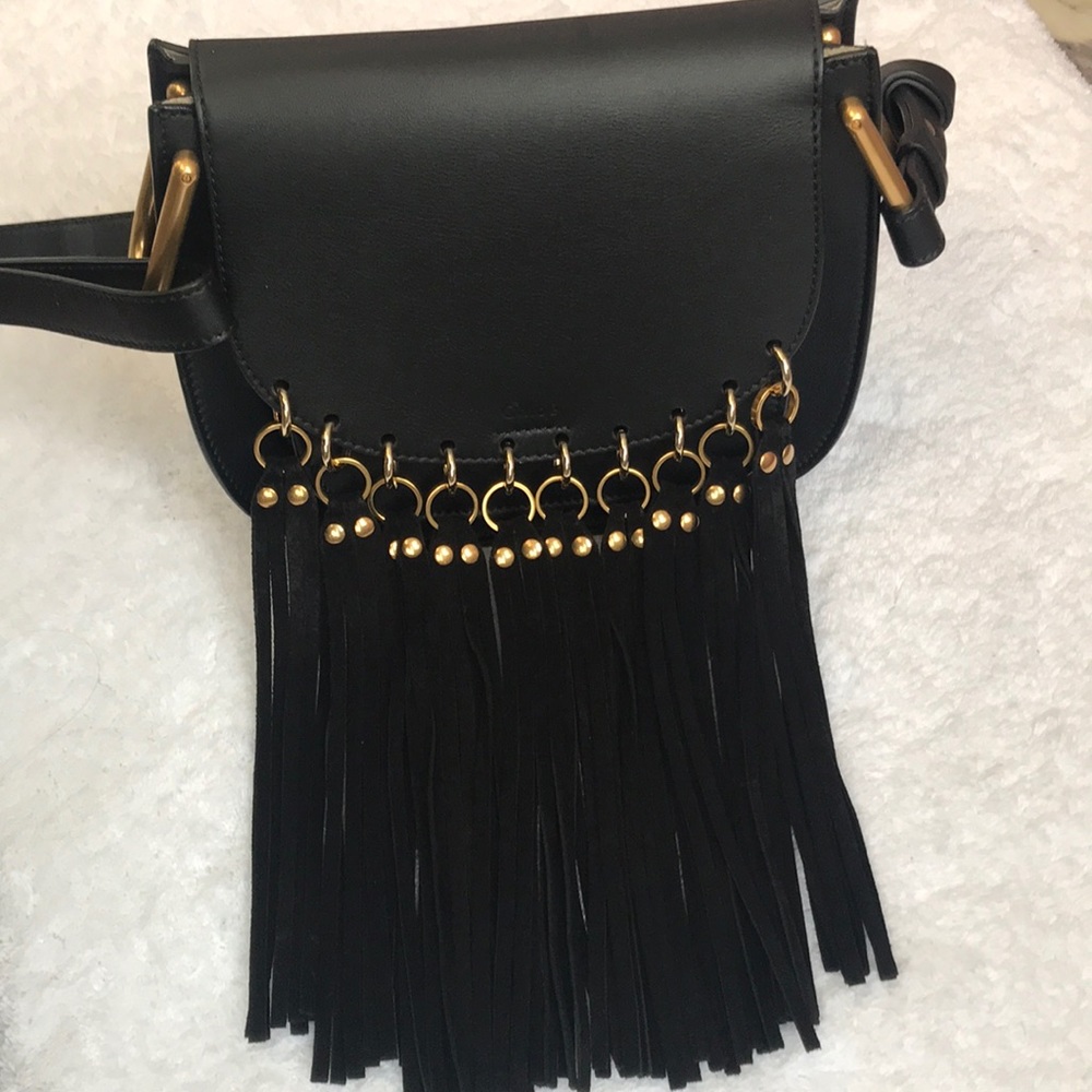CHLOÉ small fringed Hudson shoulder bag - Picture 1 of 6